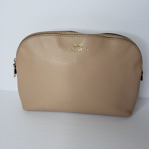Coach Handbags - Coach Nude Leather Cosmetic Case (COACH F52697)